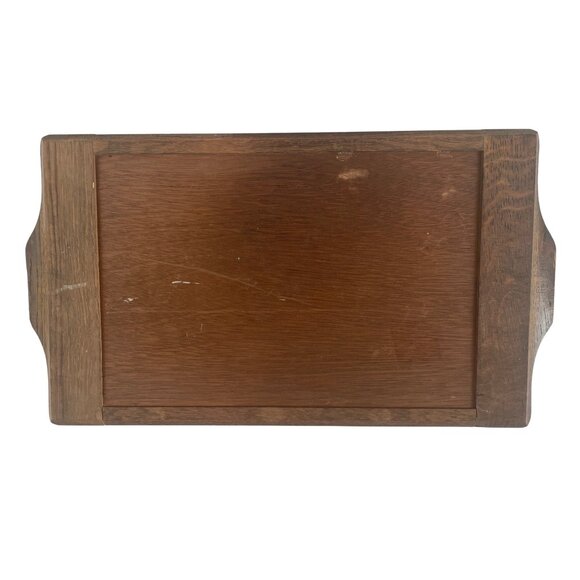 Vintage Delft Blue Wooden Serving Tray Dutch Masters Art Tiles Netherlands - Picture 2 of 4